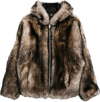 Amiri zip-up shearling jacket - Brown