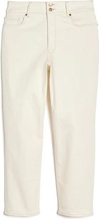 NYDJ Bailey Relaxed Straight Crop Cuff Jeans Womens Clothing Vintage White : 16W 26, Cotton/Denim/Elastane