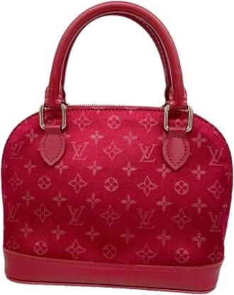 Louis Vuitton Pre-owned Satijnen Mini Tas - Dames - Pre-owned - Rood - Maat: ONE Size Satijn
