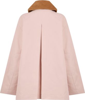 Ganni Womens Jacket With Contrast Collar Chlak Pink Polyester Trench & Raincoats