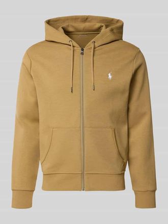 Polo Ralph Lauren Regular Fit Sweatjacke aus Baumwoll-Mix in Hellbraun, Gr&ouml;&szlig;e XXL
