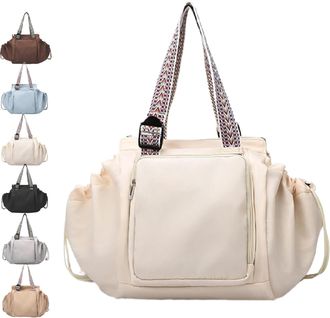 Generic Emma and Kate Everyday Bag, Multifunctional Travel Organizer, Large-Capacity Tote, Organizer Bag with 15 Compartments (Beige)