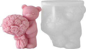 OEM Lindo Molde Para Velas, Molde De Silicona Con Forma De Oso Para El-l
