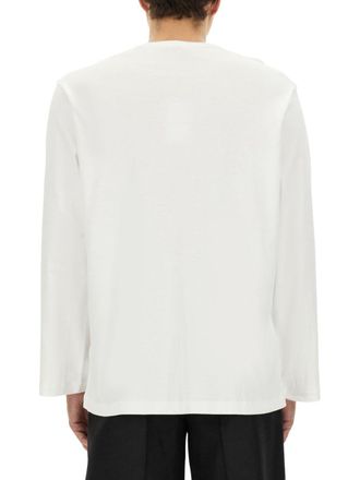 Helmut Lang Logo-Print Cotton T-Shirt - White