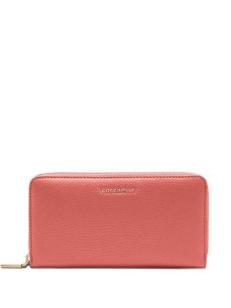 Coccinelle leather long wallet - Pink