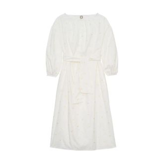 Ines De La Fressange Livia Jurk - Dames - Casual kleedjes - Wit - M - Katoen - Kleedjes