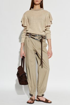 Moschino Wide-leg Trousers, Womens, Beige