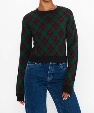 Show me your Mumu Tuck In Sweater In Mistletoe Plaid
