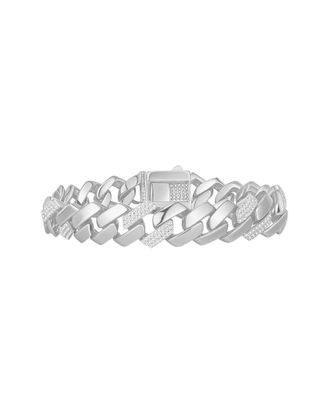 Rachel Glauber Plated Cz Cuban Bracelet