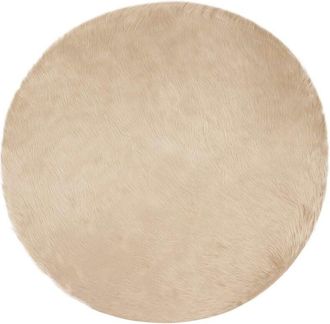 vidaXL Faux Sheepskin Rug Tafalla Beige &Oslash; 200 cm Polyester vidaXL