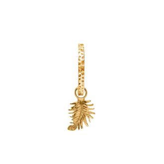 Dower & Hall Mens Single Hoop with Feather Drop Earring
