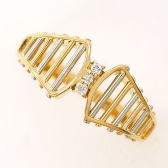 C&A Platinum Yellow Gold Yellow Gold (18K) Platinum 900 Band Ring (Pre-Owned)