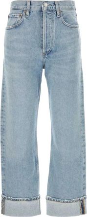 A Gold E Fran Low Slung Straight - Dames - Regular Fit Jeans - Blauw - W29 - Katoen - Jeans
