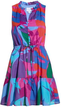 Sugarlips Vemmy Abstract Print Itzelk Shift Dress in Magenta-Blue-Green at Nordstrom, Size X-Small