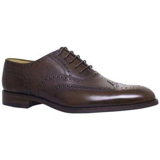 Loake Lowick Leather Mens Oxfords Shoes - Dark Brown - Size:UK 8.5