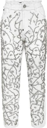 Philipp Plein Jeans Mom Fit - Dames - Loose Fit Jeans - Veelkleurig - W28 - Katoen - Jeans