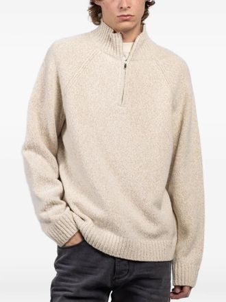 Theory zip-collar sweater - Beige