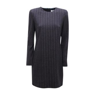 Emma & Gaia Short Dresses, female, Blue, Size: S 44A185 Cotton-Blend Striped Dress