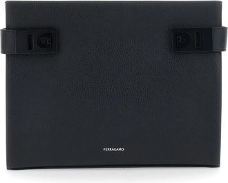 Ferragamo Hug Cardholder - Heren - Portefeuilles - Zwart - ONE Size - Leer - Accessoires
