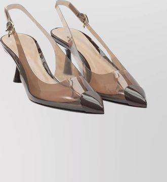 Gianvito Rossi 85mm pumps with buckle detail and kitten heel