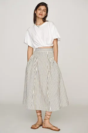Bishop + Young Sorrento 100% Cotton Midi Skirt