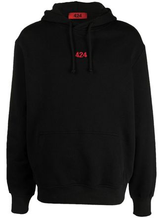 424 Felpa con ricamo - Nero
