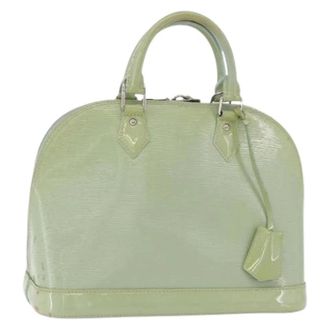 Louis Vuitton Pre-owned Vintage Patent Leather Hand Bag - Dames - Pre-owned - Groen - Maat: ONE Size Leer