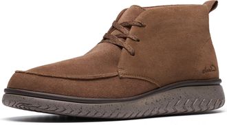 Clarks Premium Mens RelaxLite Moc Chukka Boot, Cola Suede, 11 UK