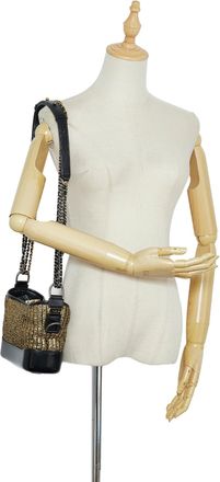Chanel Pre-owned Womens Gabrielle Hobo Bag - Beige Textile - One Size