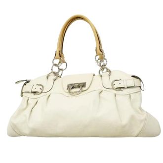 Ferragamo Pre-owned Handbags, female, White, Size: ONE SIZE Pre-owned Handbag