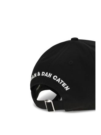 Dsquared2 Mens Baseball Cap Logo Black Cotton Hat