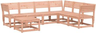 vidaXL 7 Piece Garden Lounge Set Solid Wood Douglas vidaXL