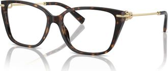 Tiffany & Co. 53mm Rectangle optical glasses in Tortoise at Nordstrom