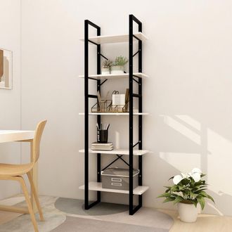 vidaXL Vidaxl - Libreria A 5 Ripiani Bianca 60x30x175 Cm In Legno Di Pino