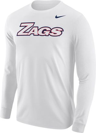 Nike Gonzaga Bulldogs Nike Mens Football Long-Sleeve T-Shirt in White | M12333P397GONZ-WHT