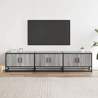 Berkfield Home TV Cabinet Grey Sonoma 180x35x41 cm Engineered Wood | Size: 180 x 35 x 41 cm