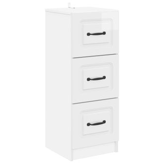 vidaXL Cajonera Brillante 33 X 34,5 X 87 Cm Madera De Ingenier&iacute;a Vidaxl