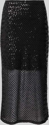 Mbym mbyM Midirock in semitransparentem Design Modell Essie in Black, Größe XL