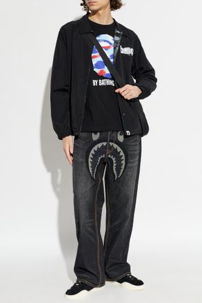 A Bathing Ape Jacket With Logo, Mens, Black