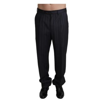 Dolce & Gabbana Broeken, Heren, Grijs, M, Wol, Formele broek van wolmix