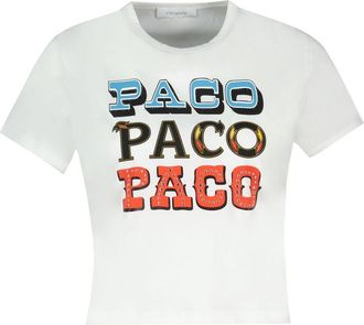 Paco Rabanne Womens Cotton T-Shirt White