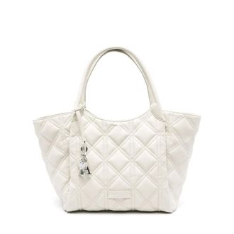 Emporio Armani Tote Bags, female, White, Size: ONE SIZE Quilted Medium Tote Bag