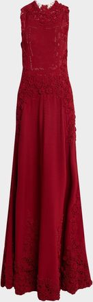 Ulla Johnson Genoveva Crochet Floral Knit Sleeveless Maxi Dress