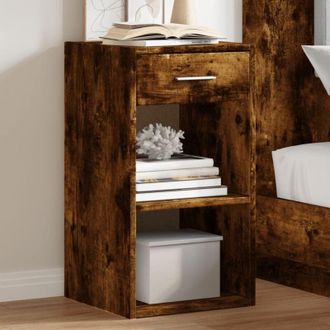 vidaXL Vidaxl - Bedside Cabinets 2 pcs Smoked Oak 35x34x65 cm Engineered Wood