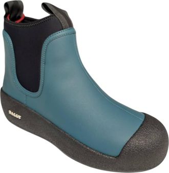 Bally Womens Gadey Leather Ankle Boots In Octanium/black