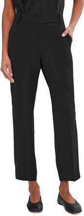 Vince Mid-Rise Tapered Pull-On Pants Womens Clothing Black : LG 27.5, Polyester