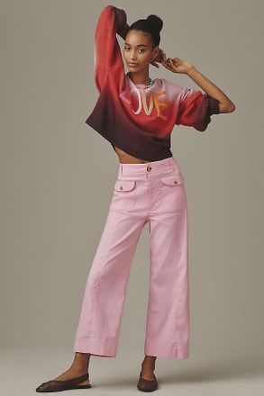 Maeve The Colette Flap Pocket Crop Wide-Leg Pants by Maeve