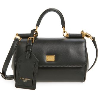Dolce & Gabbana Mini My Sicily Handbag in 80999 Nero at Nordstrom