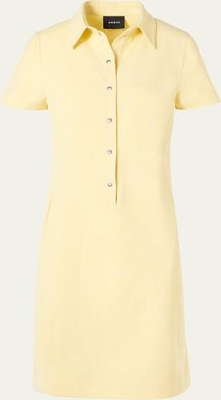 Akris Short-Sleeve Cotton-Silk Polo Dress