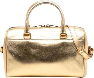 Saint Laurent Pre-owned Handbags, female, Yellow, Size: ONE SIZE Pre-owned Classic Duffle